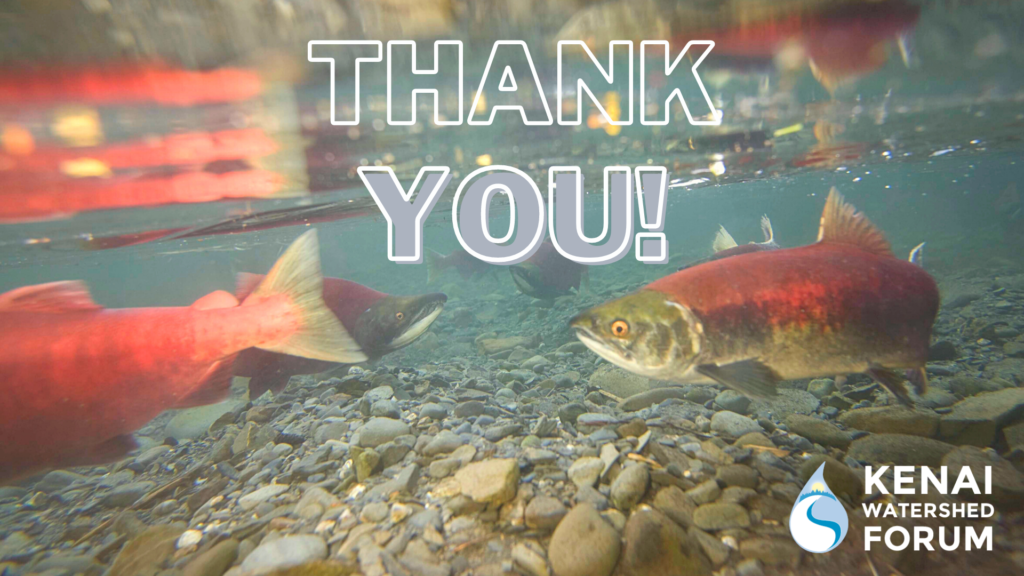 Sockeye Salmon with text overlaid saying "Thank You!"