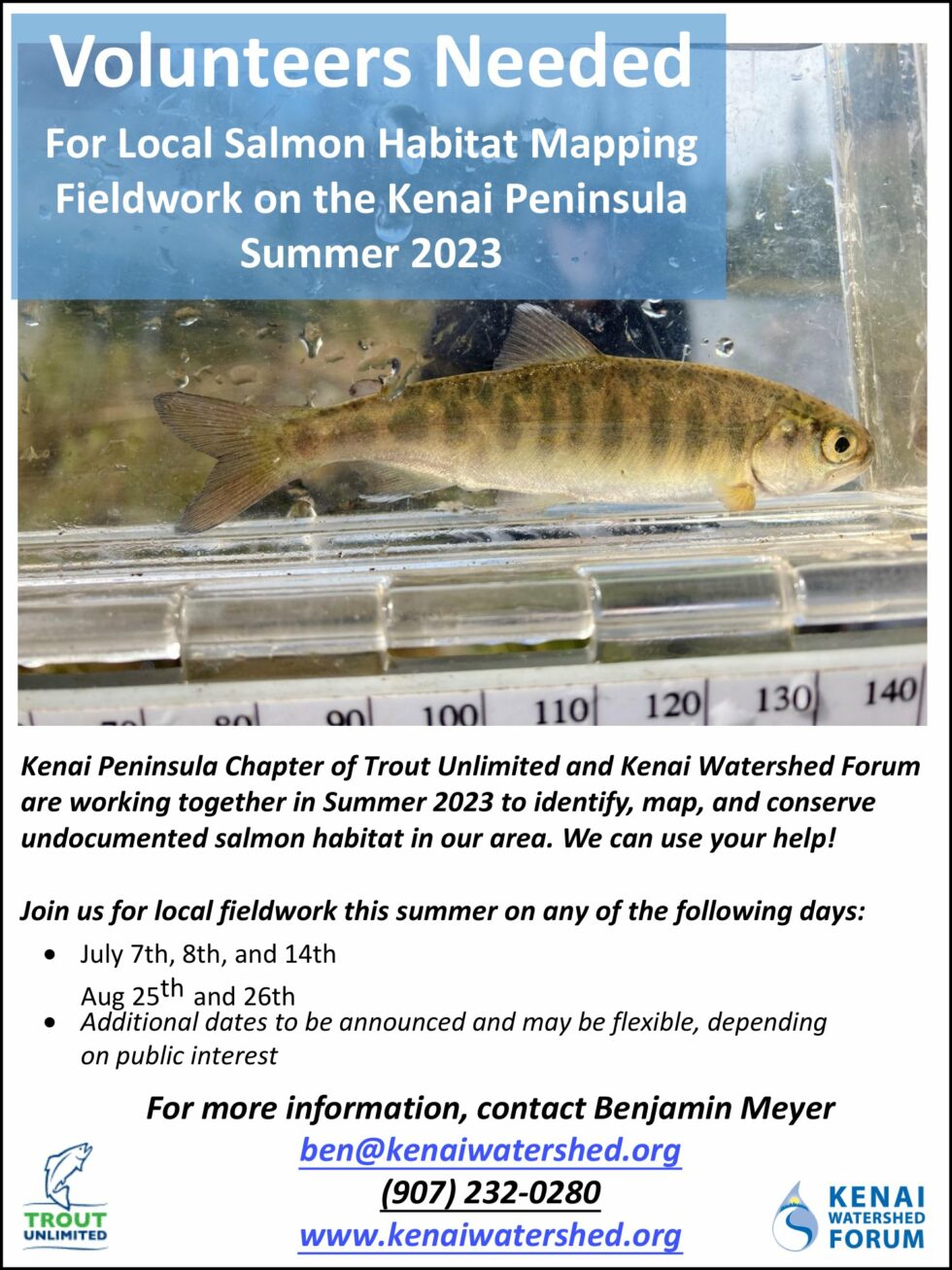 Volunteers Needed for Salmon Habitat Mapping Research Kenai Watershed Forum